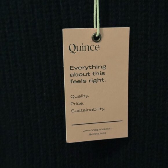 NWT Quince Classic Black Crew Neck Sweater, Size S - Picture 3 of 7